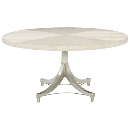 Transitional Pedestal Table with Round Top